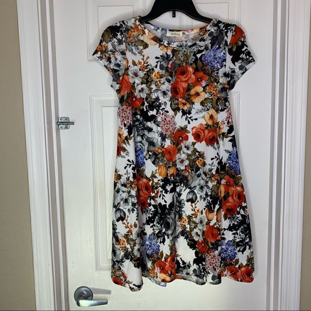 Pinc Size Large Colorful Floral Dress